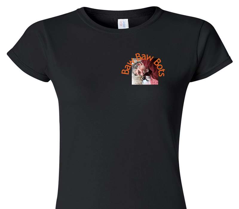 Custom Womens Soft Style 100% Cotton Black T-Shirt