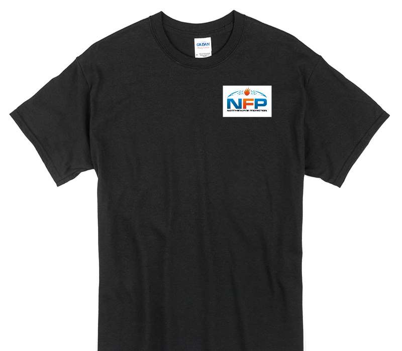 Custom Gildan 100% Cotton Black T-Shirt