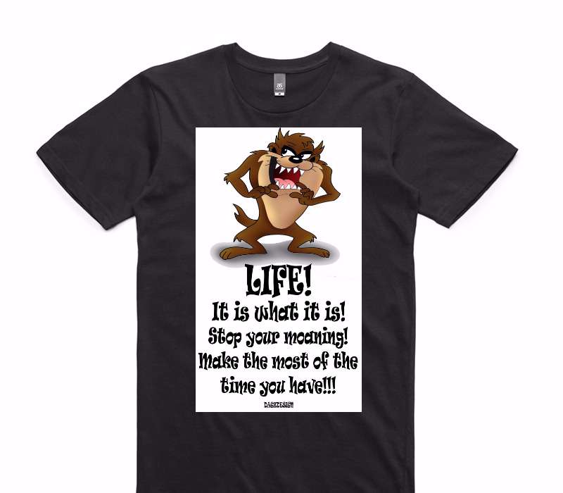 Custom AS Colour 100% Cotton Black T-Shirt