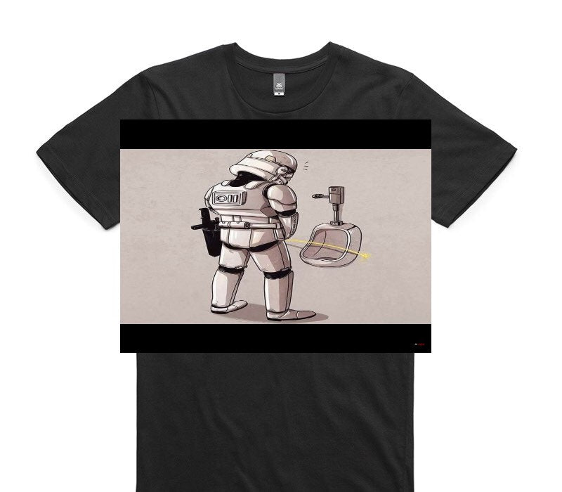 Custom AS Colour 100% Cotton Black T-Shirt