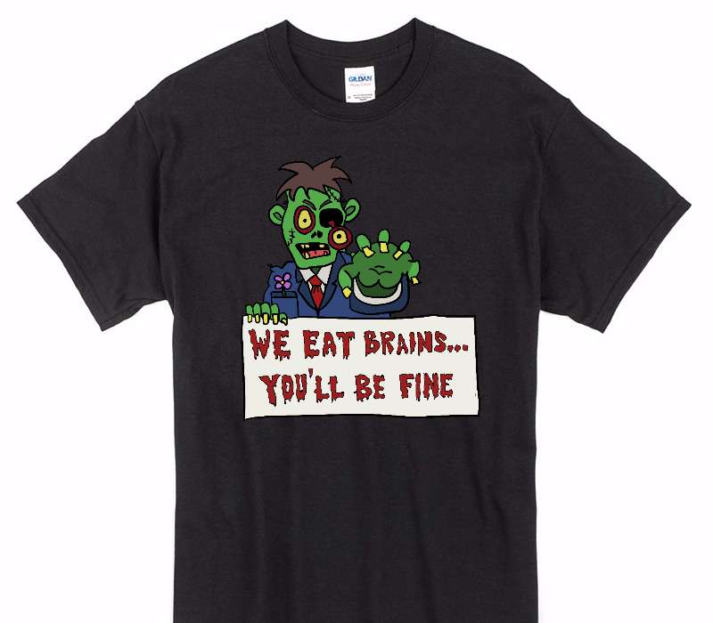 Custom Gildan 100% Cotton Black T-Shirt