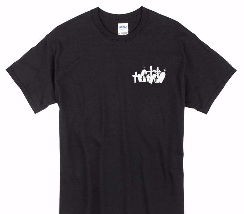 Custom Gildan 100% Cotton Black T-Shirt