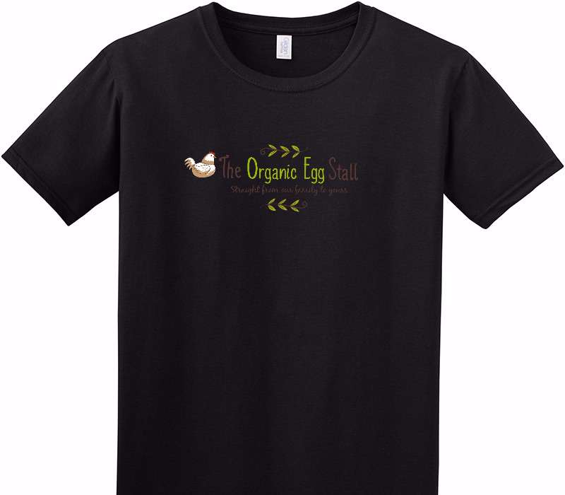 Custom Adult Soft Style 100% Cotton Black T-Shirt