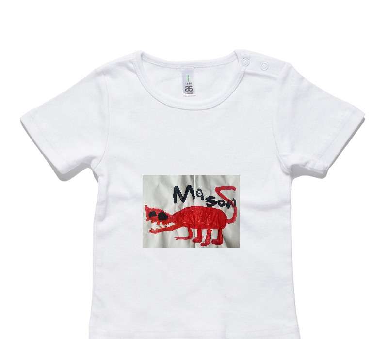 Custom AS Colour White Baby T-Shirt