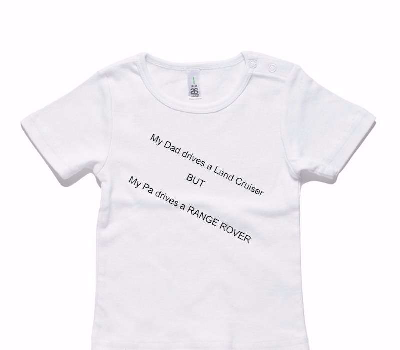 Custom AS Colour White Baby T-Shirt