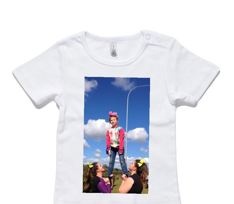 Custom AS Colour White Baby T-Shirt