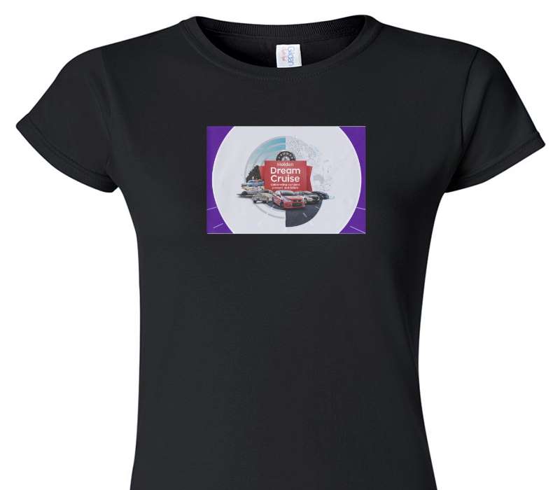 Custom Womens Soft Style 100% Cotton Black T-Shirt