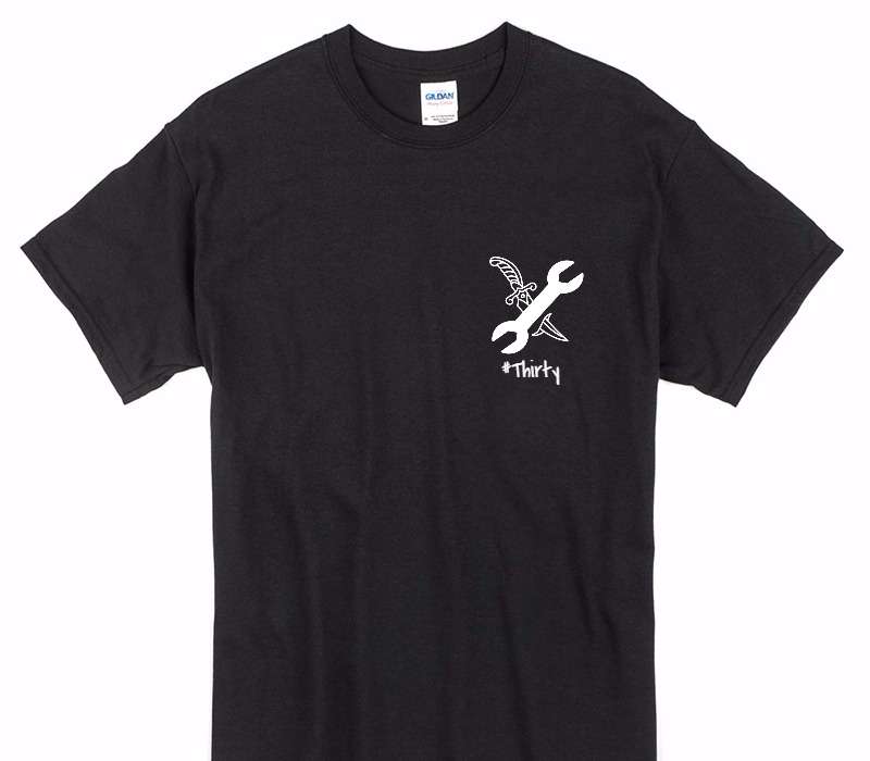 Custom Gildan 100% Cotton Black T-Shirt
