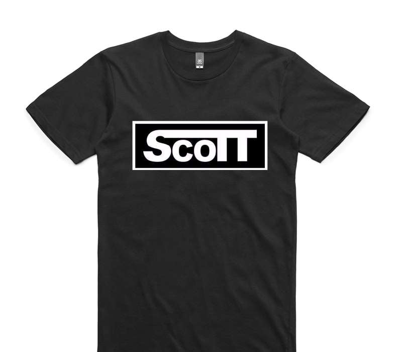 Custom AS Colour 100% Cotton Black T-Shirt