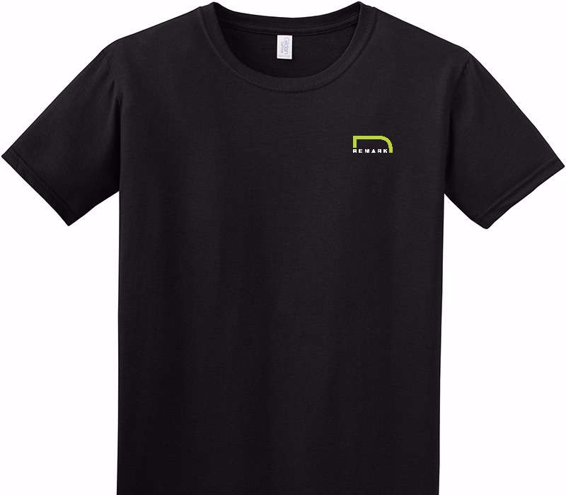 Custom Adult Soft Style 100% Cotton Black T-Shirt