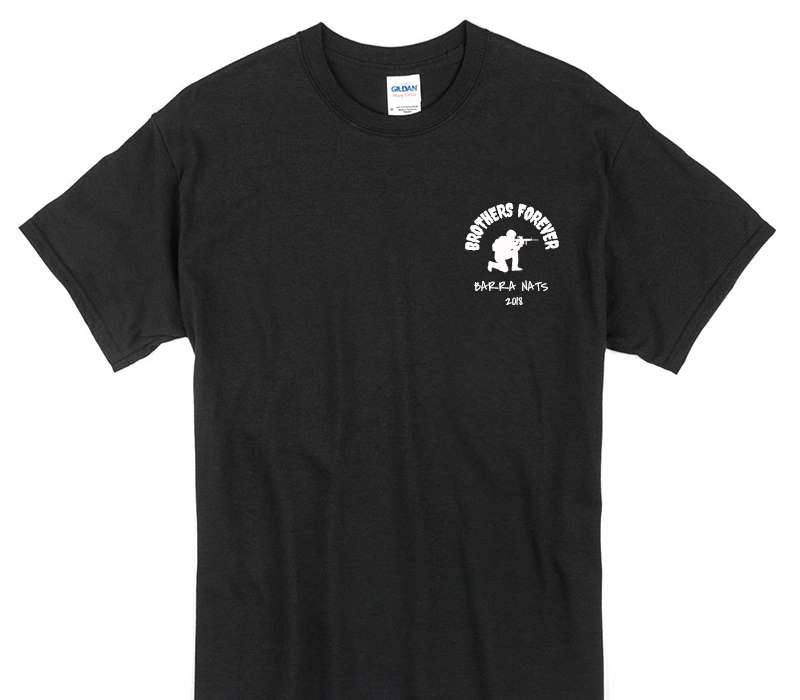 Custom Gildan 100% Cotton Black T-Shirt
