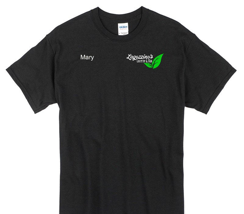 Custom Gildan 100% Cotton Black T-Shirt