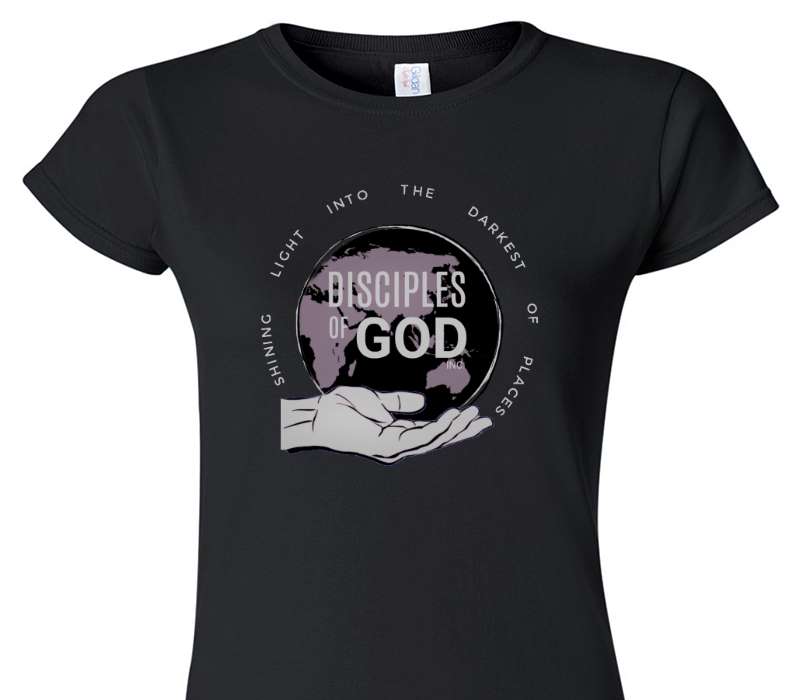 Custom Womens Soft Style 100% Cotton Black T-Shirt