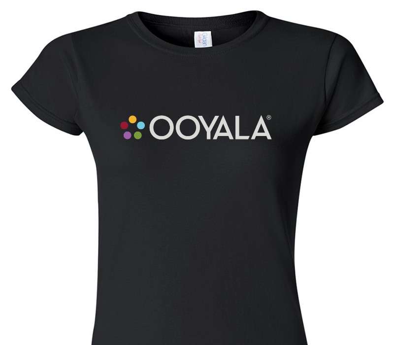 Custom Womens Soft Style 100% Cotton Black T-Shirt