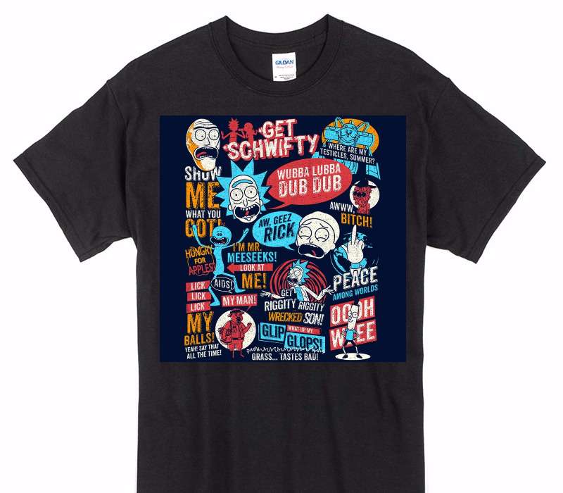 Custom Gildan 100% Cotton Black T-Shirt