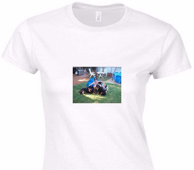 Custom Womens Soft Style 100% Cotton White T-Shirt