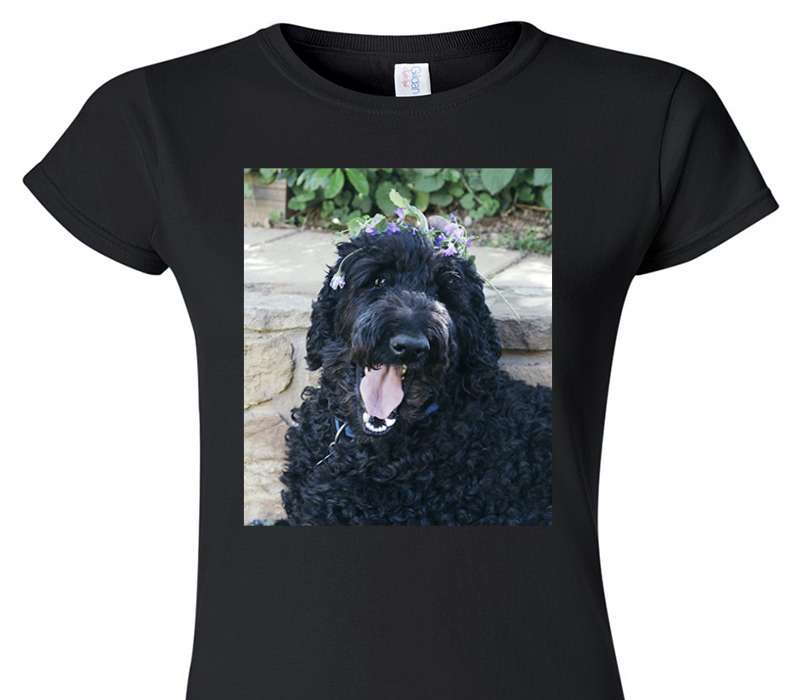 Custom Womens Soft Style 100% Cotton Black T-Shirt