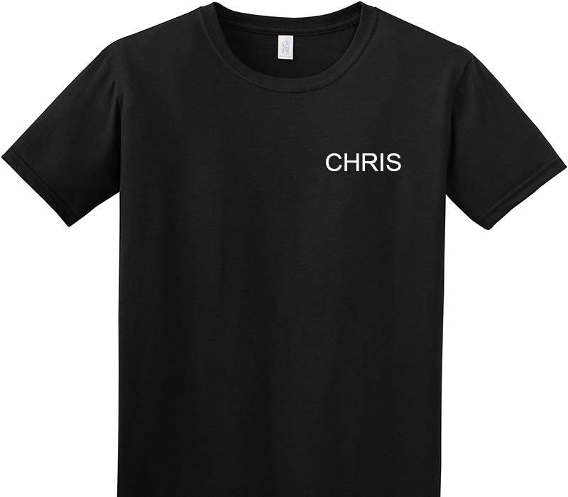 Custom Adult Soft Style 100% Cotton Black T-Shirt