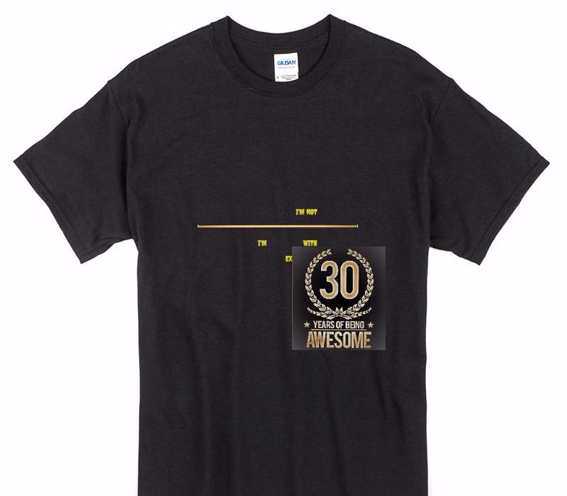 Custom Gildan 100% Cotton Black T-Shirt