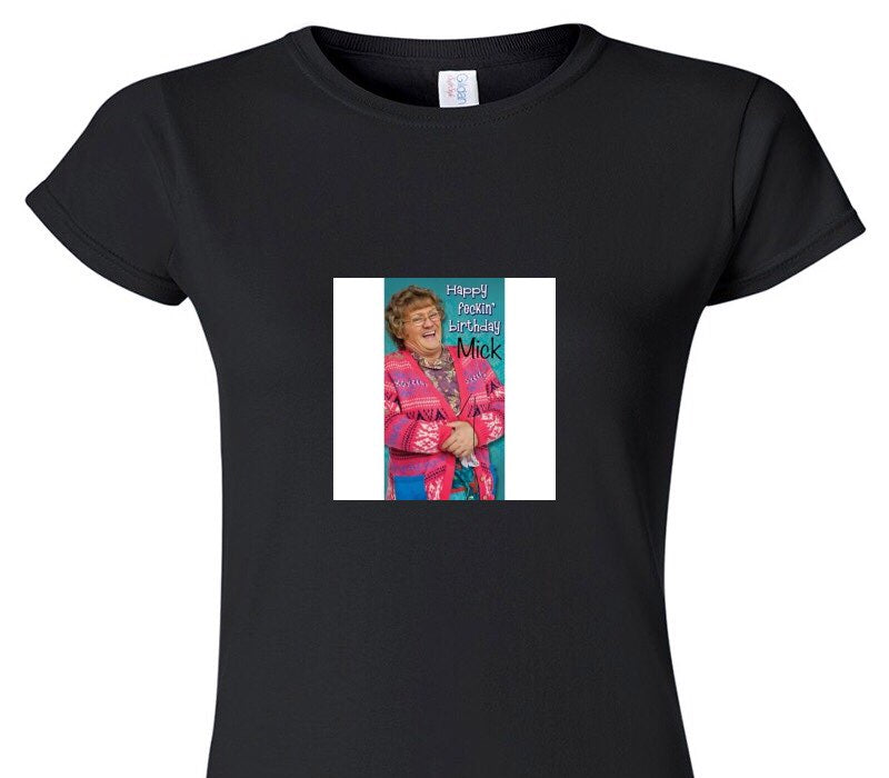 Custom Womens Soft Style 100% Cotton Black T-Shirt