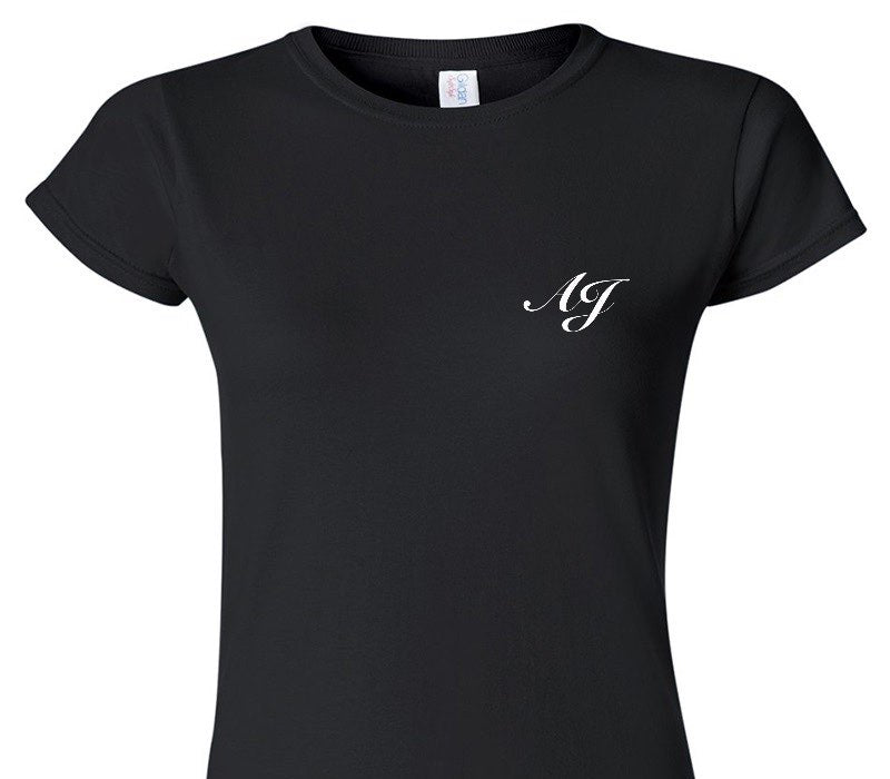 Custom Womens Soft Style 100% Cotton Black T-Shirt