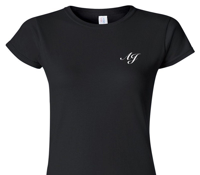 Custom Womens Soft Style 100% Cotton Black T-Shirt