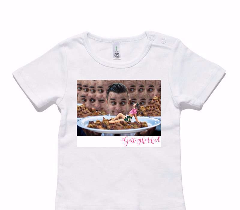 Custom AS Colour White Baby T-Shirt