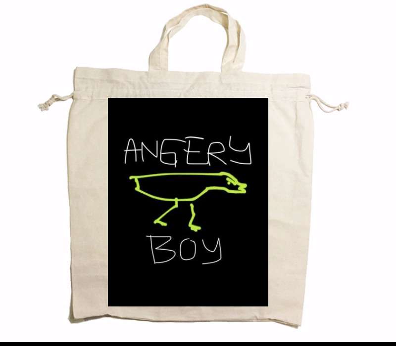 Custom Drawstring Tote Bag Cotton Calico