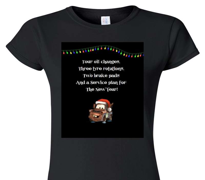 Custom Womens Soft Style 100% Cotton Black T-Shirt