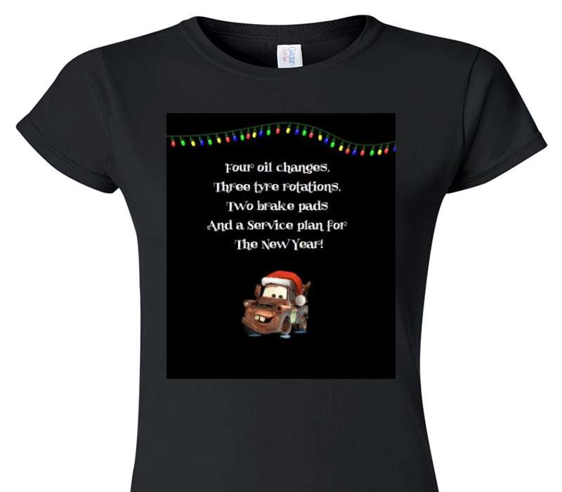 Custom Womens Soft Style 100% Cotton Black T-Shirt