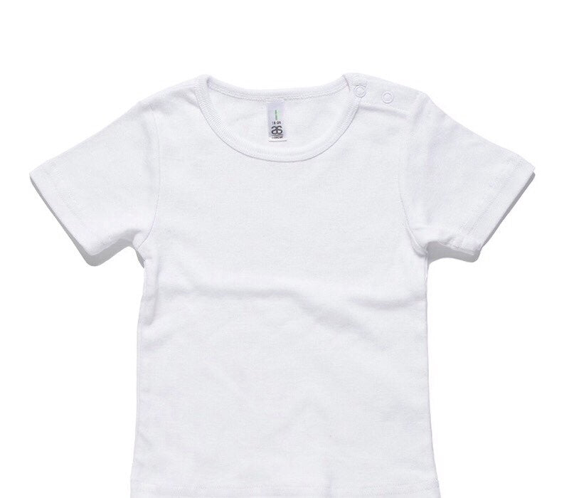 Custom AS Colour White Baby T-Shirt