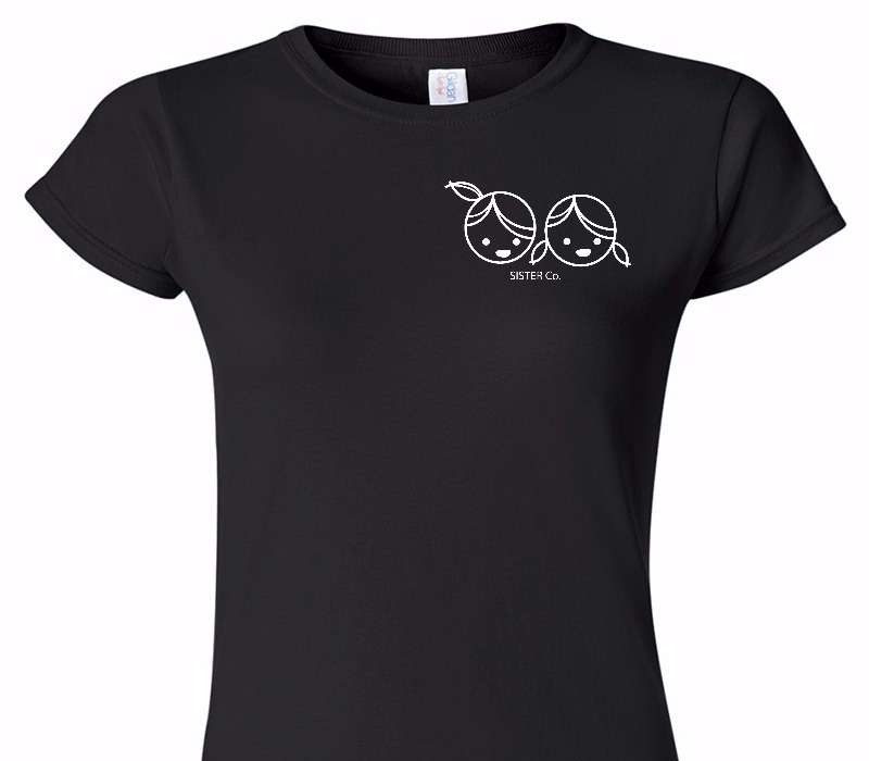 Custom Womens Soft Style 100% Cotton Black T-Shirt