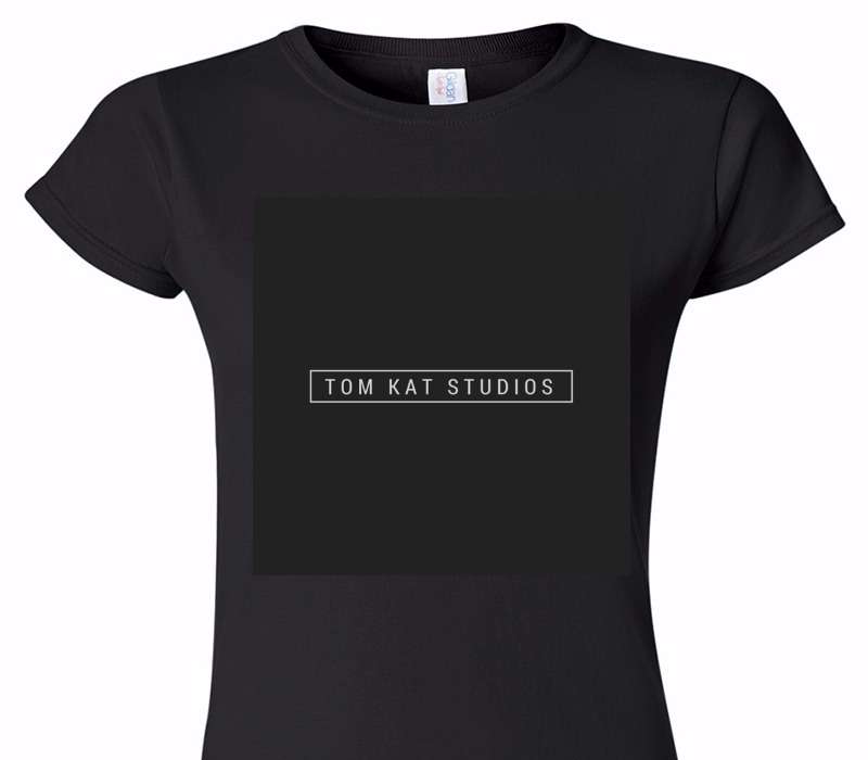Custom Womens Soft Style 100% Cotton Black T-Shirt
