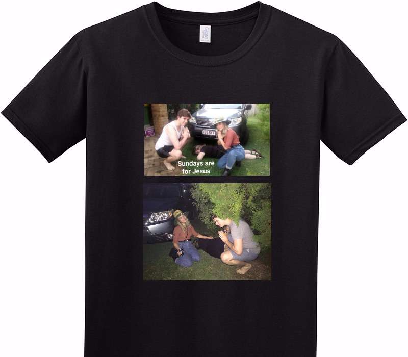 Custom Adult Soft Style 100% Cotton Black T-Shirt