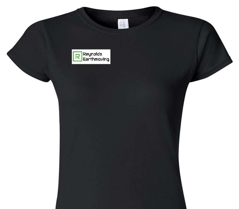Custom Womens Soft Style 100% Cotton Black T-Shirt