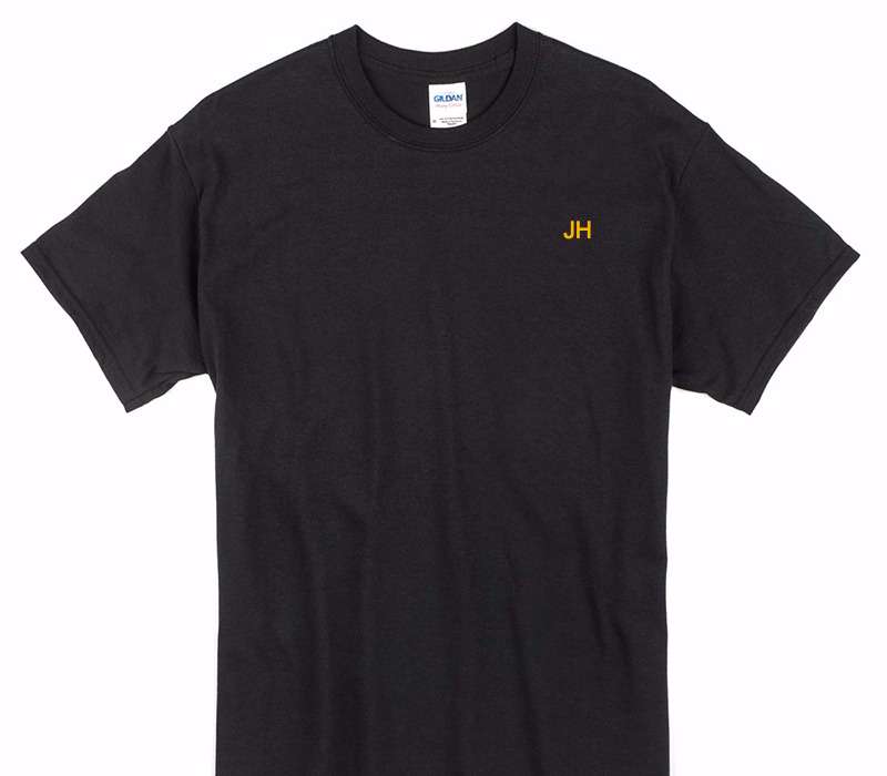 Custom Gildan 100% Cotton Black T-Shirt