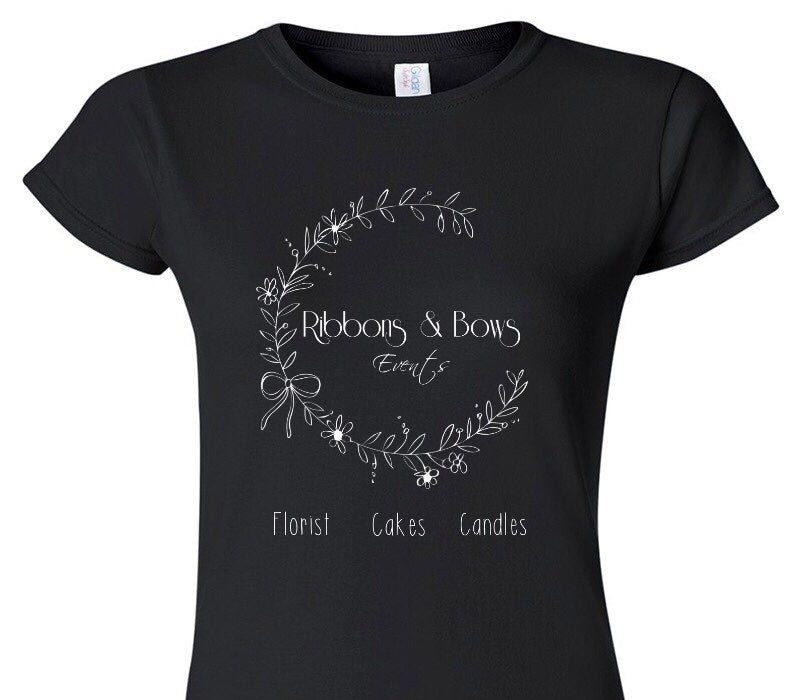 Custom Womens Soft Style 100% Cotton Black T-Shirt