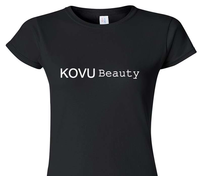 Custom Womens Soft Style 100% Cotton Black T-Shirt
