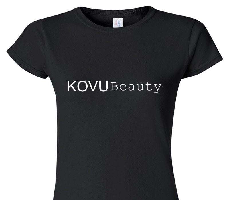 Custom Womens Soft Style 100% Cotton Black T-Shirt