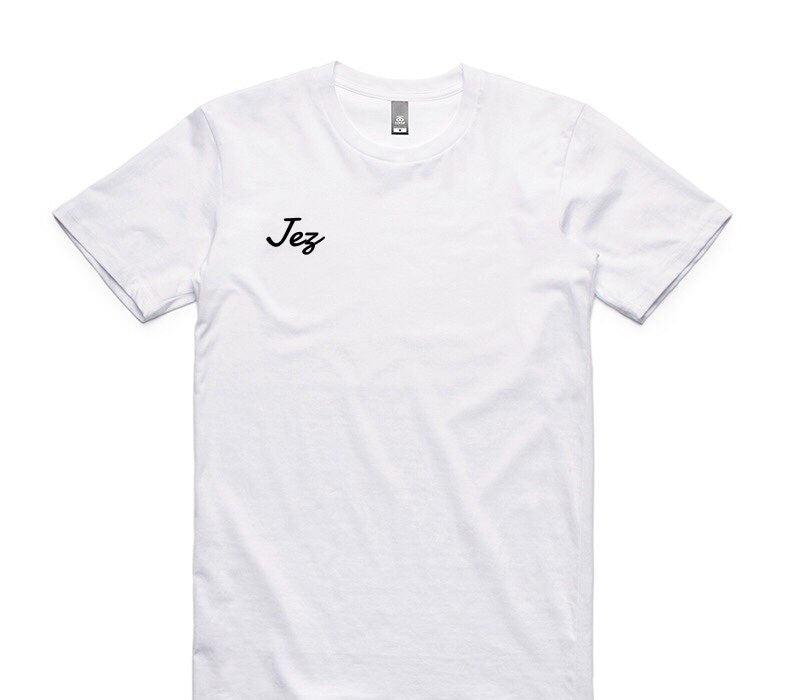 Custom AS Colour 100% Cotton White T-Shirt
