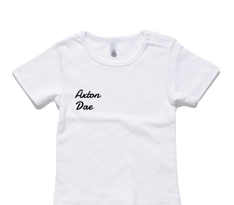 Custom AS Colour White Baby T-Shirt