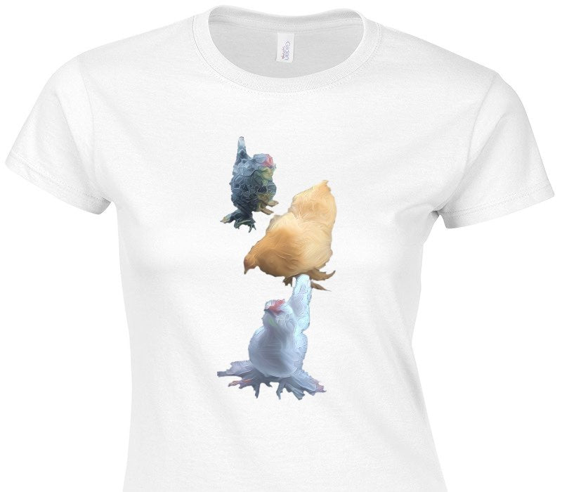 Custom Womens Soft Style 100% Cotton White T-Shirt