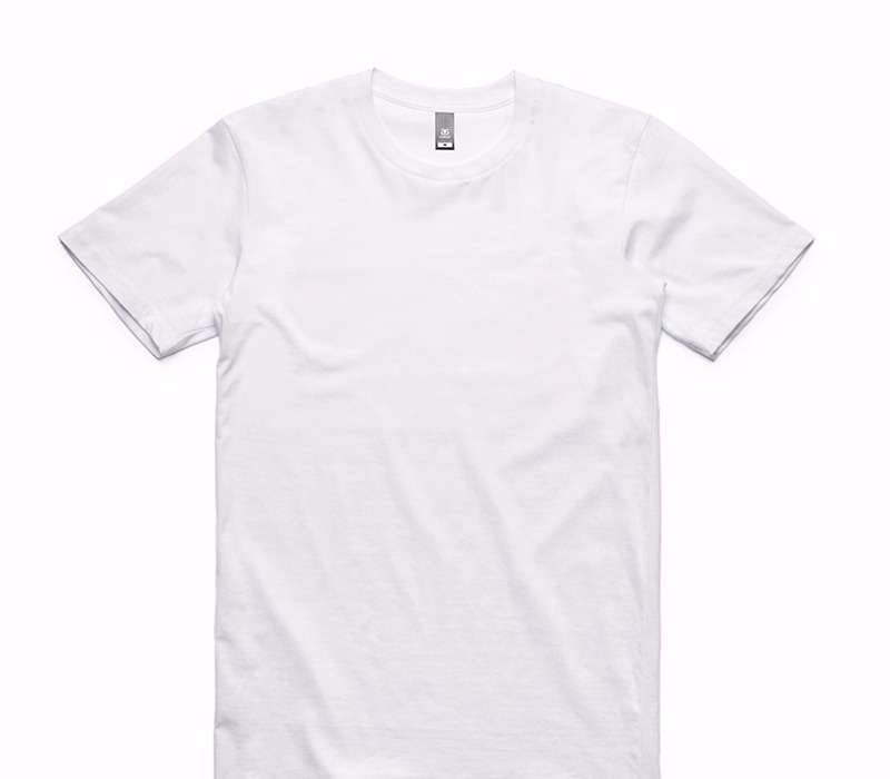 Custom AS Colour 100% Cotton White T-Shirt