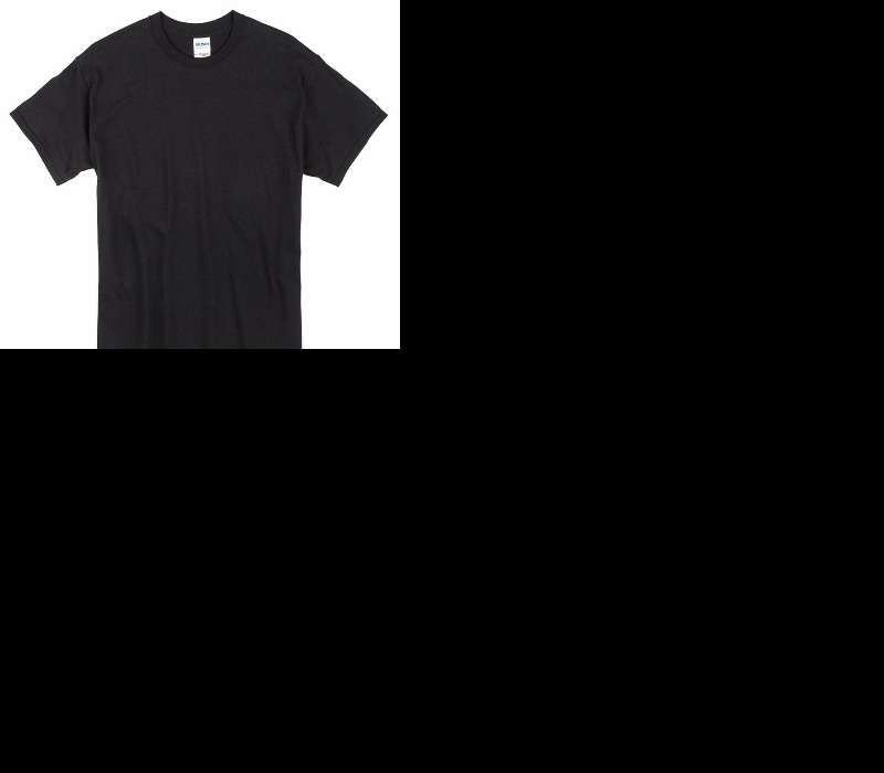 Custom Gildan 100% Cotton Black T-Shirt