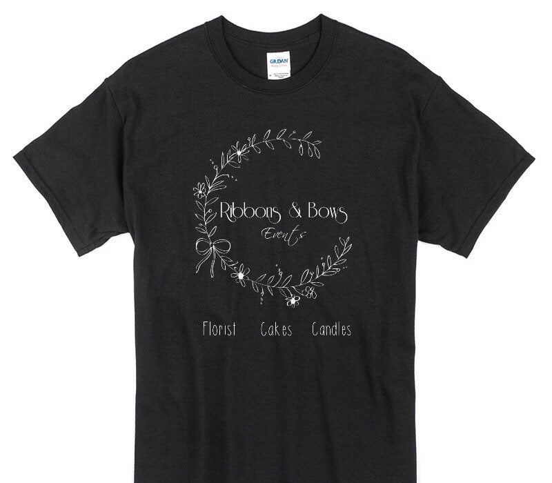 Custom Gildan 100% Cotton Black T-Shirt