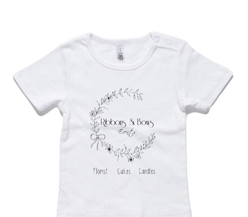 Custom AS Colour White Baby T-Shirt
