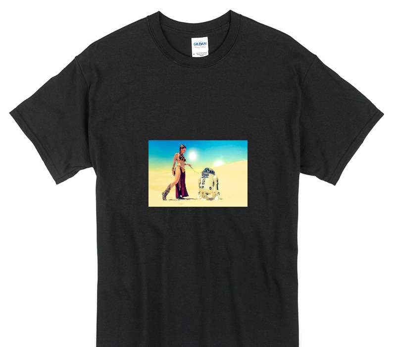 Custom Gildan 100% Cotton Black T-Shirt
