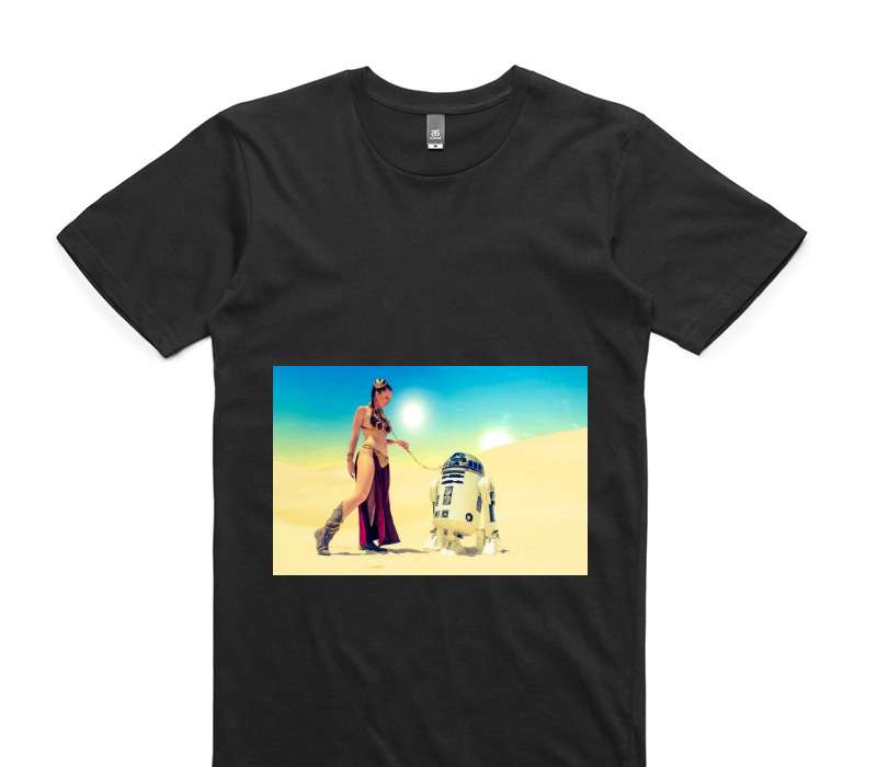 Custom AS Colour 100% Cotton Black T-Shirt