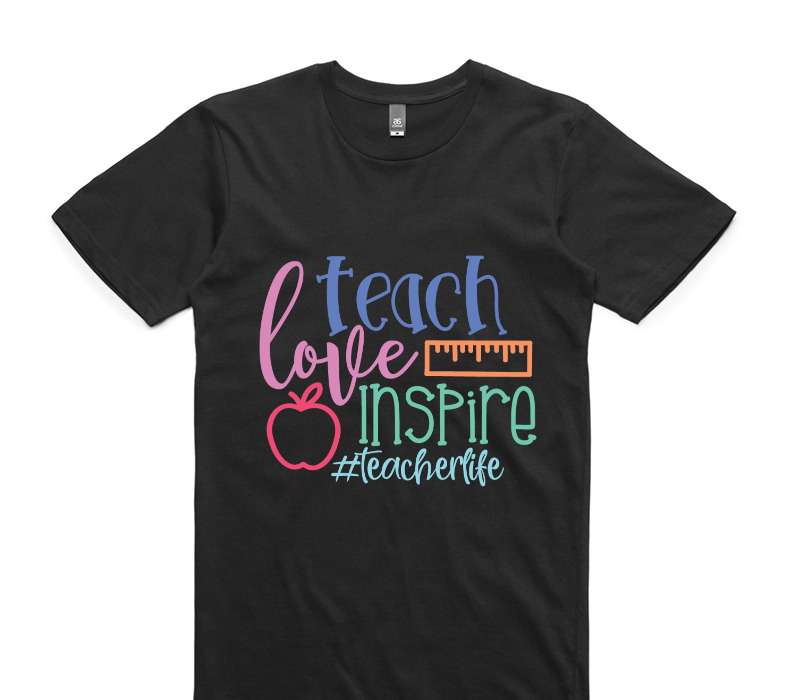 Custom AS Colour 100% Cotton Black T-Shirt