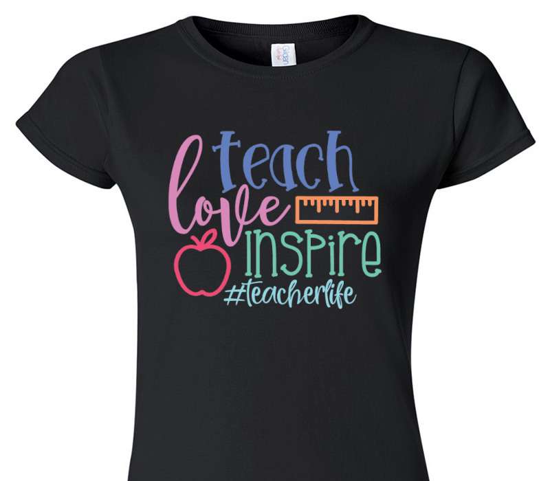 Custom Womens Soft Style 100% Cotton Black T-Shirt